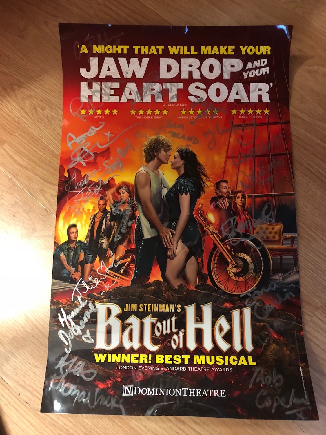 Featured image for “Enter our competition for a chance to win a Bat Out of Hell poster signed by the cast”