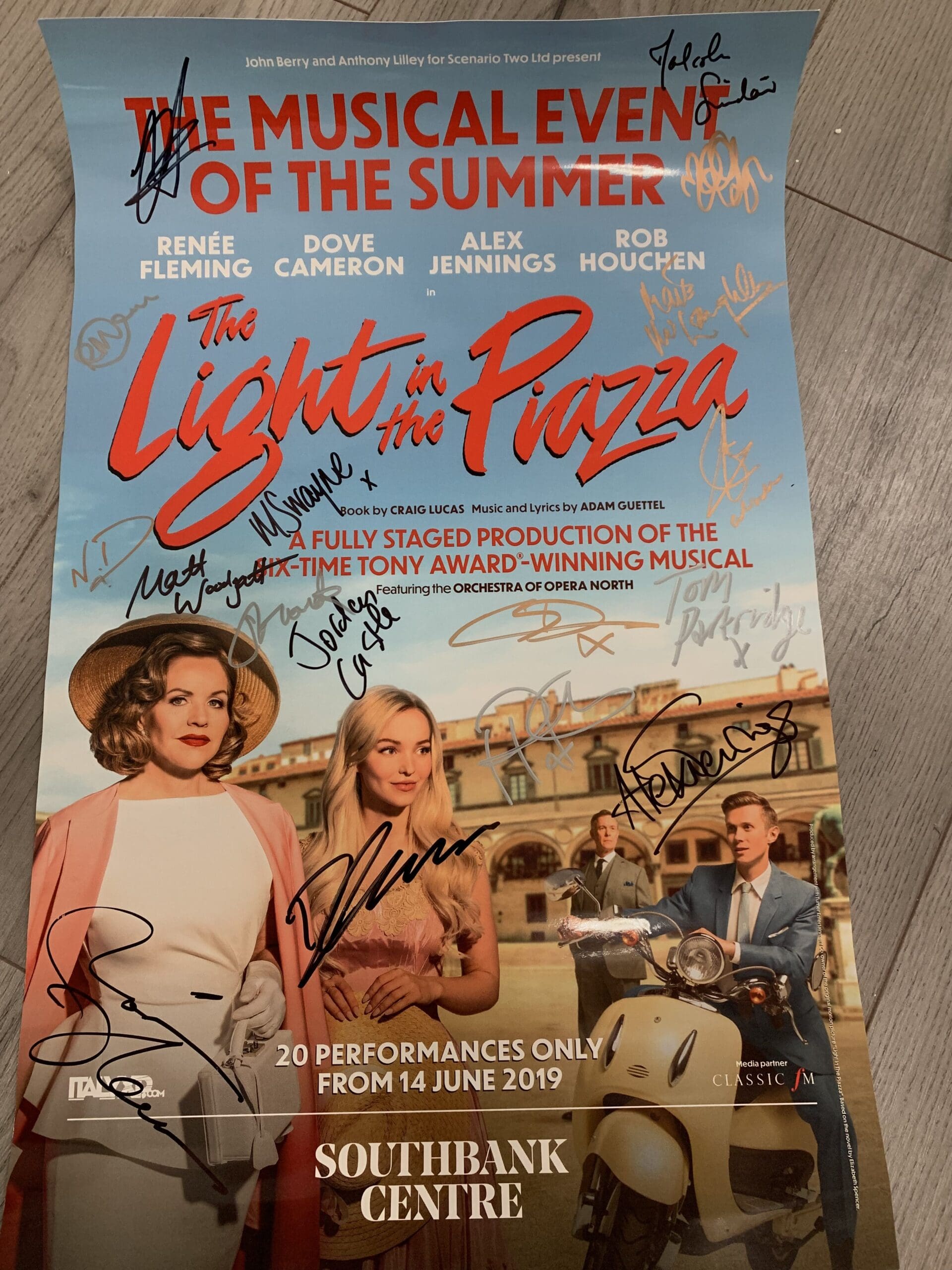 Featured image for “Enter our competition for a chance to win a The Light in the Piazza poster signed by the cast”