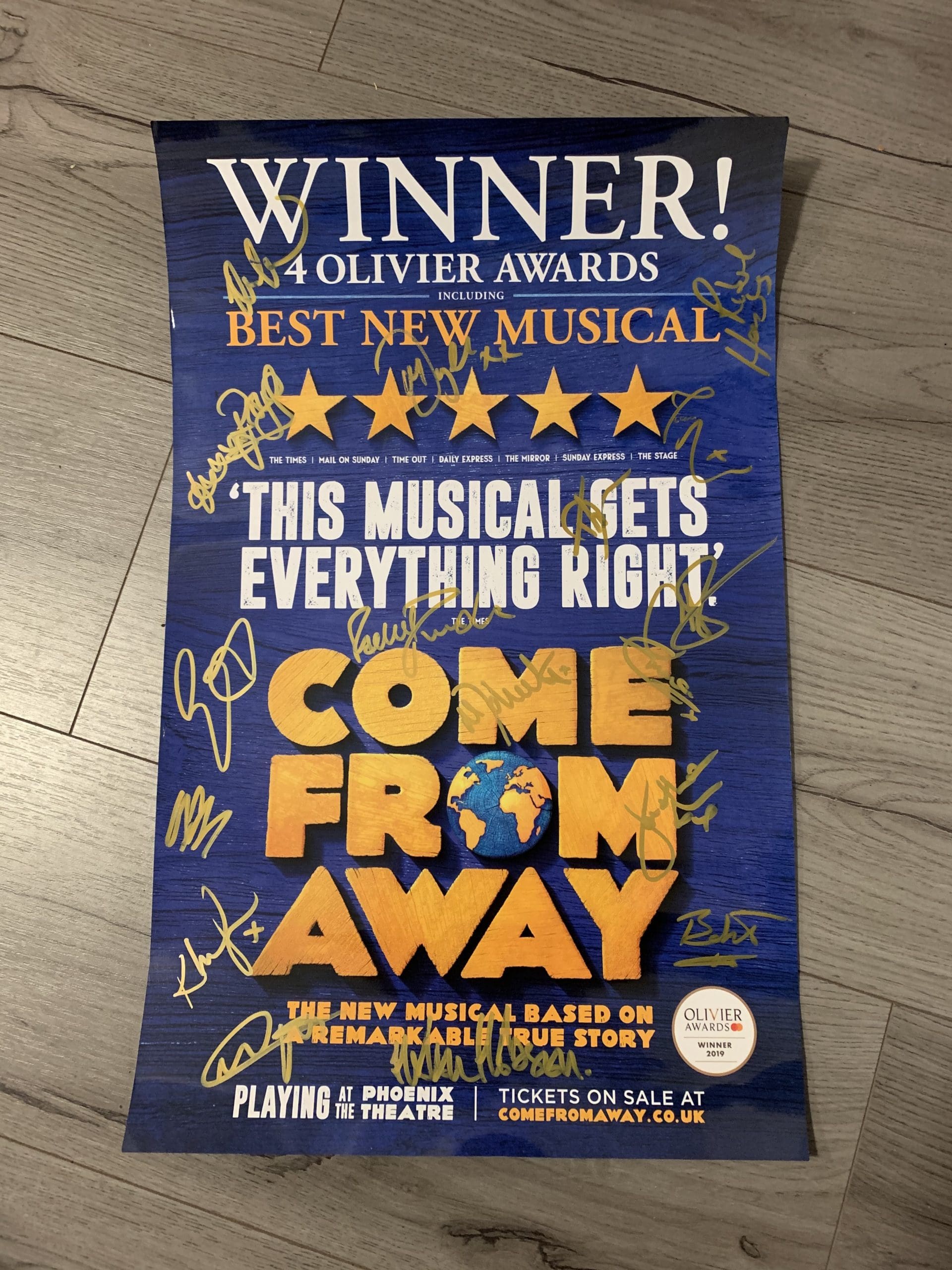 Enter our competition to win a Come From Away poster signed by the cast