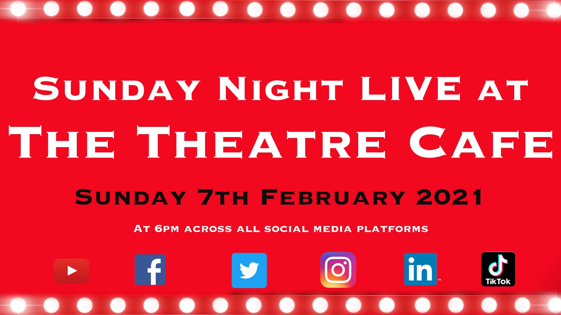 News: The Theatre Café presents Sunday Night Live – an hour of free entertainment