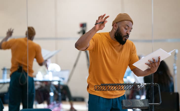 News: Images of Arinzé Kene have been released from Bob Marley musical workshop