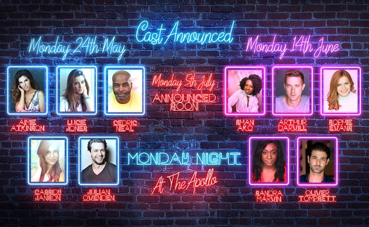 News: Shan Ako, Sophie Evans, Oliver Tompsett and more announced for second Monday Night at the Apollo