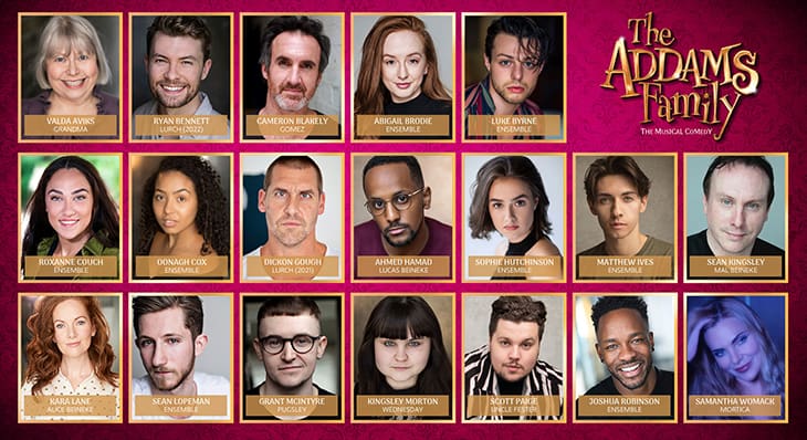 News: Full cast announced for The Addams Family UK and Ireland tour