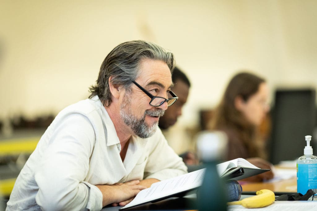 Nathaniel Parker (Henry) in rehearsal. Photo by Helen Maybanks