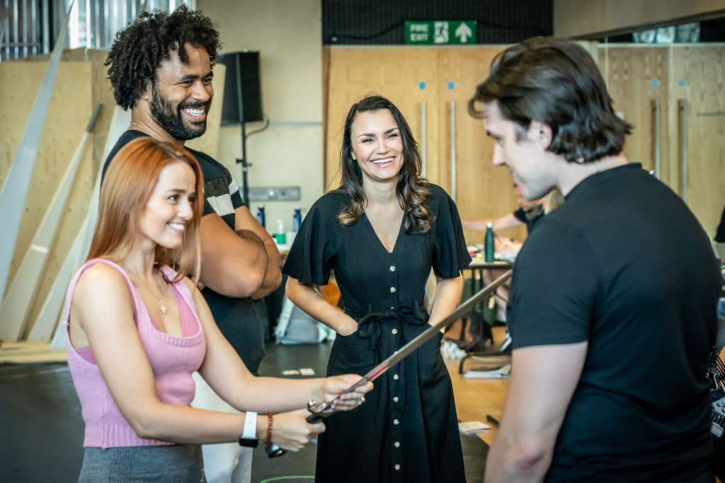 Stephanie McKeon, Obioma Ugoala, Oliver Ormson and Samantha Barks. Photo by Marc Brenner