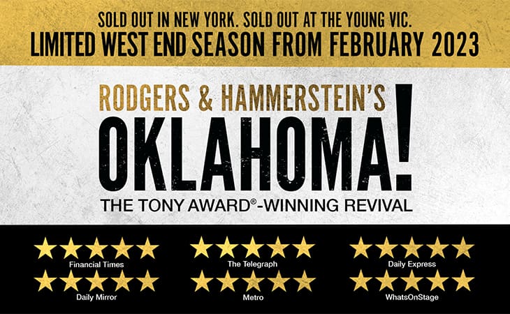 Featured image for “News: Critically acclaimed smash-hit production of Rodgers & Hammerstein’s Oklahoma! to transfer to the West End”