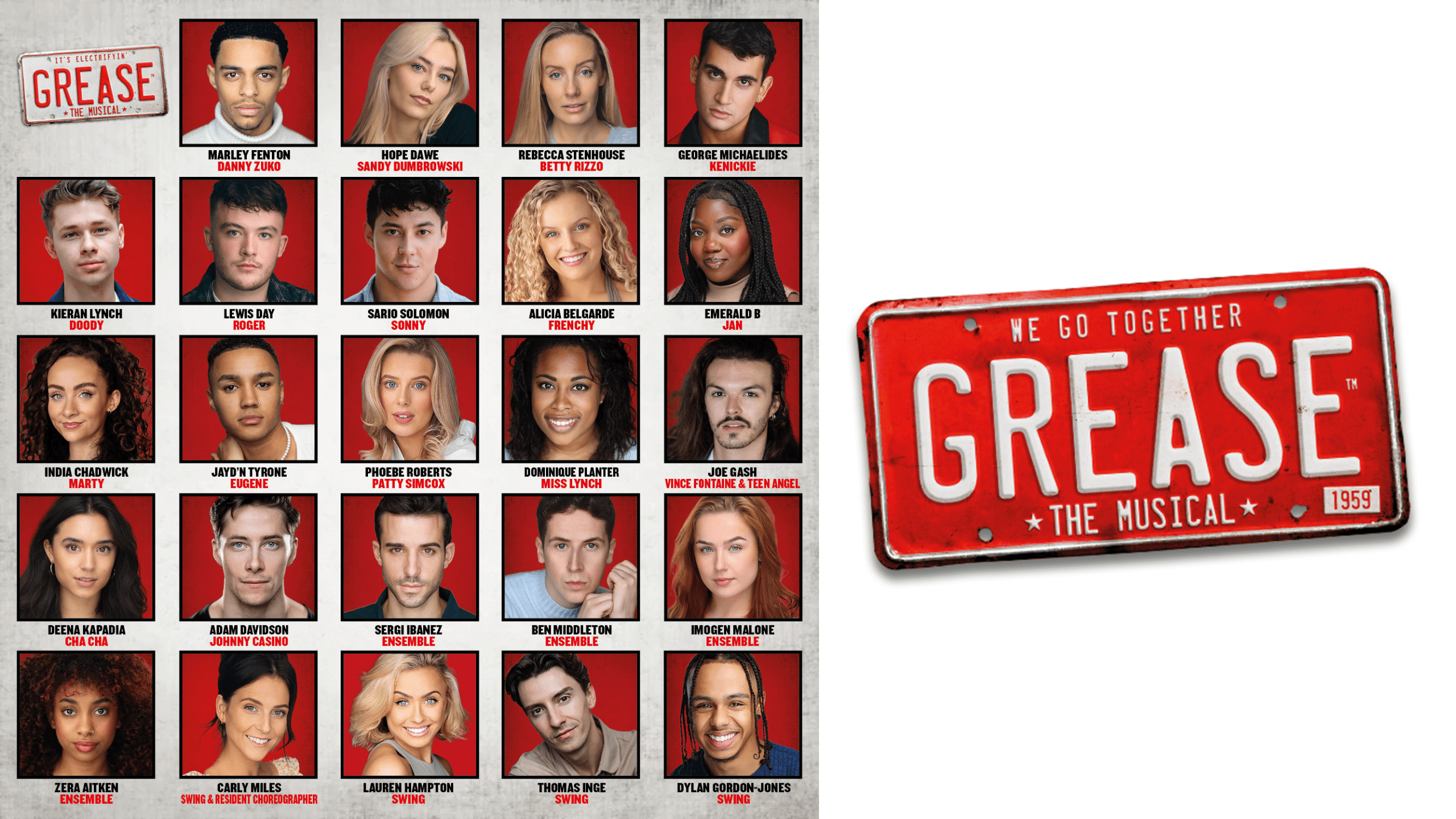 News: Full cast Announced For The UK And Ireland Tour of Grease