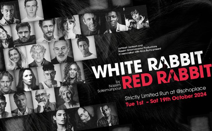 News: The award-winning international hit WHITE RABBIT RED RABBIT comes to @SOHOPLACE for 24 performances only